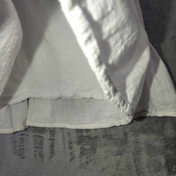 Women M White Peasant Milkmaid Babydoll Puffy sleeves Ren Fair Cottagecore Dress - Picture 9 of 13